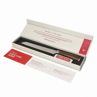 Shinrai Knives - Damascus Print 5-Piece Knife Set - Chef's Knife + Bread Knife + Nakiri + Santoku + Paring Knife