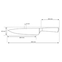 Shinrai Knives - Damascus Print Epoxy Sapphire Chef's Knife 20 cm