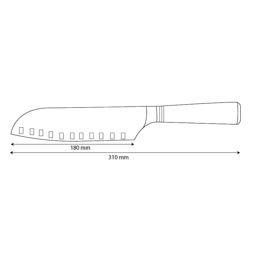 Damast Santoku Micarta Jewels knife 18 cm