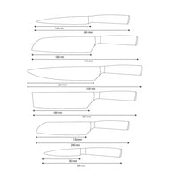 Shinrai Knives - Hammered Stainless Steel 6-piece Knife Set