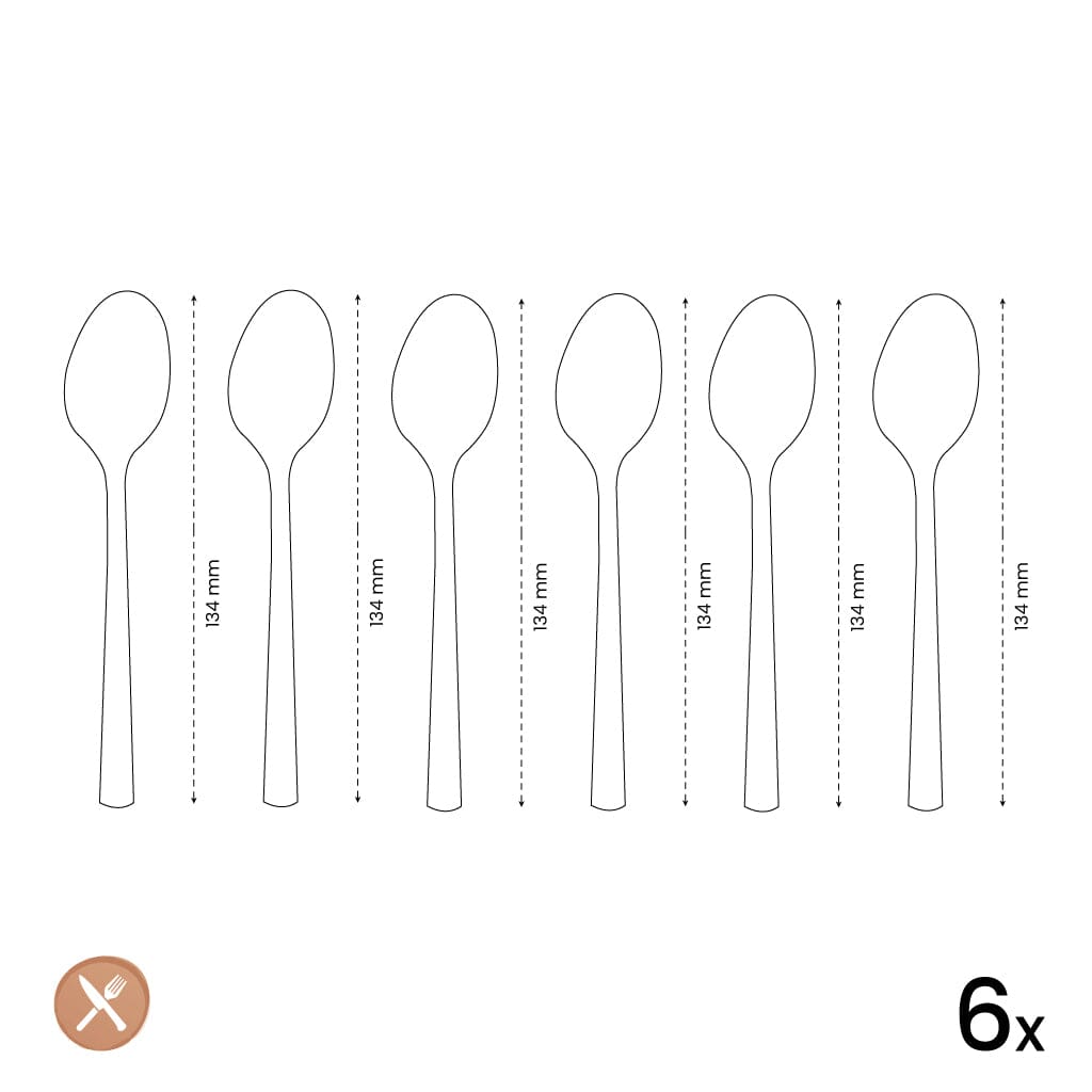 Amefa - Felicity 6 Koffielepels - Zwart Koffielepels Amefa