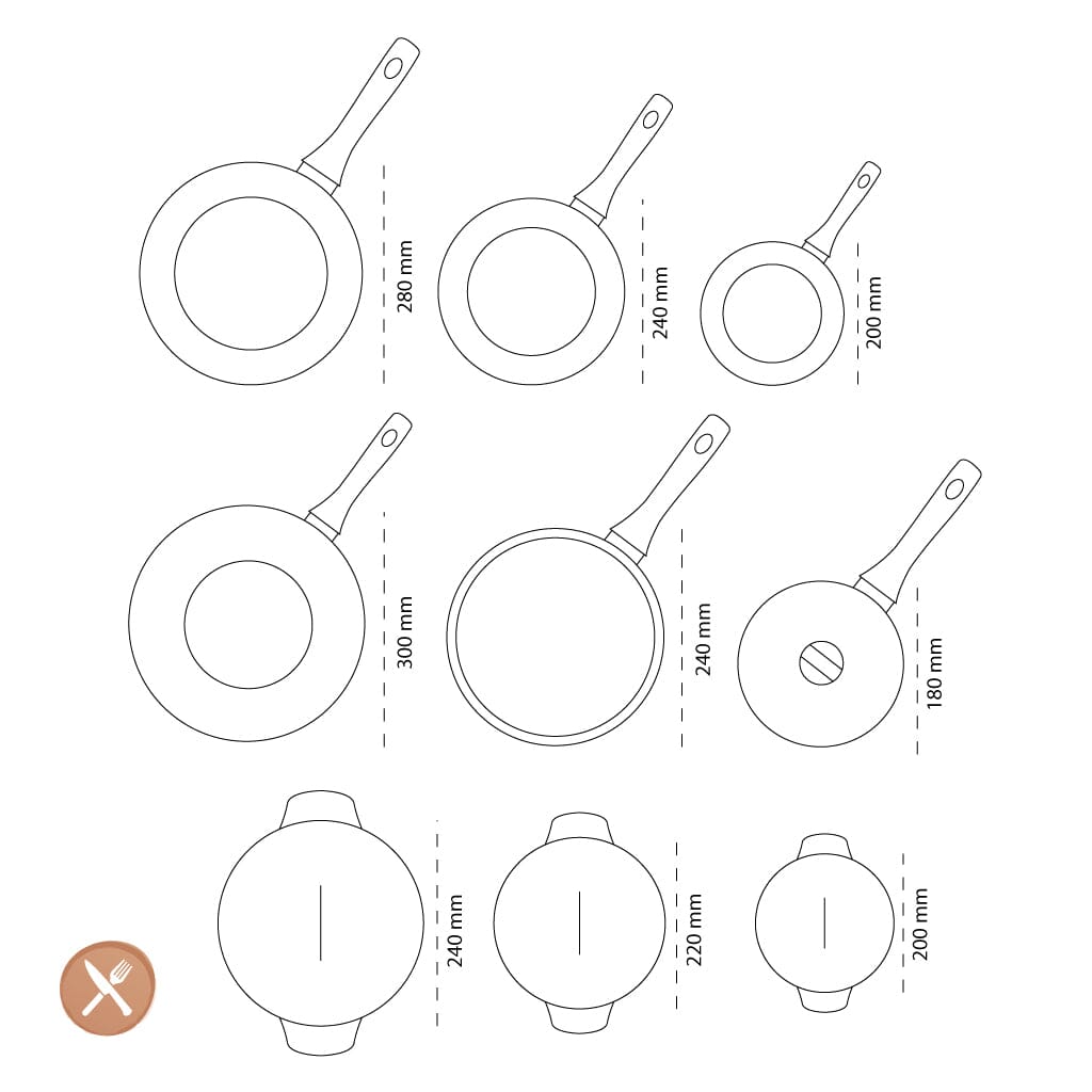 By C&P - Go Ivory Pannenset 9-delig Pannenset By C&P