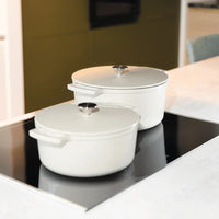 Cook & Pan - Go Ivory Gietijzeren Braadpan 24 cm - 4 liter Braadpan Cook & Pan