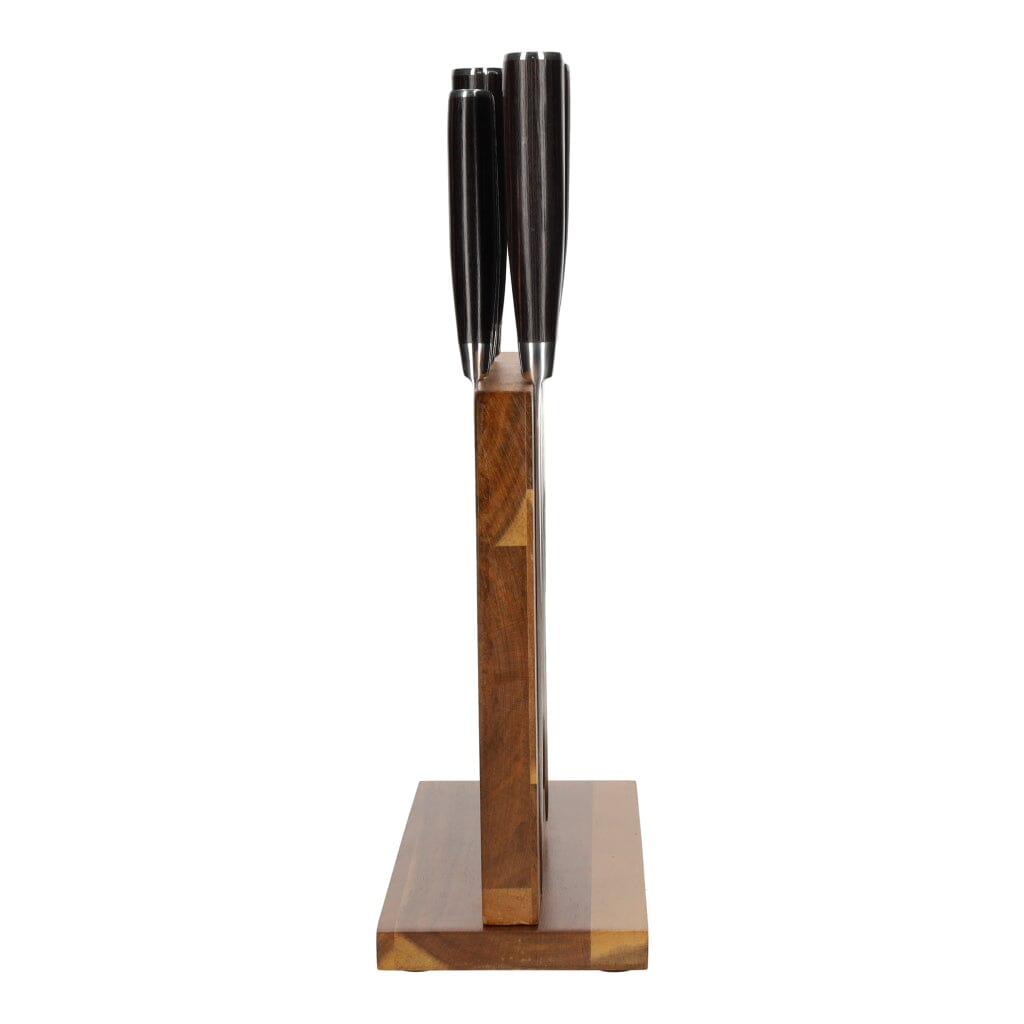 Damascus print 7-delige Messenset + Magnetisch Messenblok Dubbelzijdig Messenset met blok Shinrai Japan