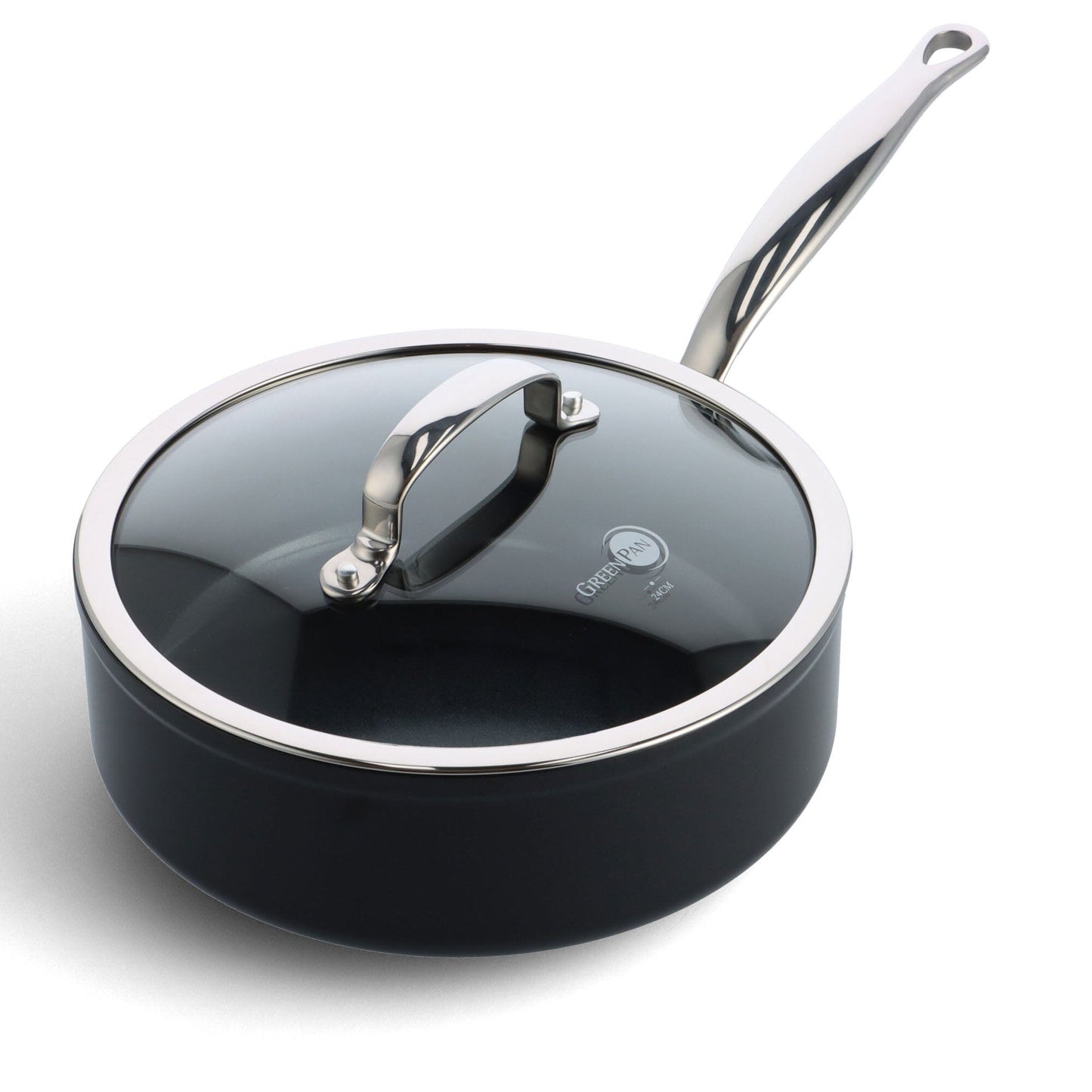 GreenPan - Barcelona Stoofpan met keramisiche antiaanbaklaag met deksel 24 cm Braadpan GreenPan