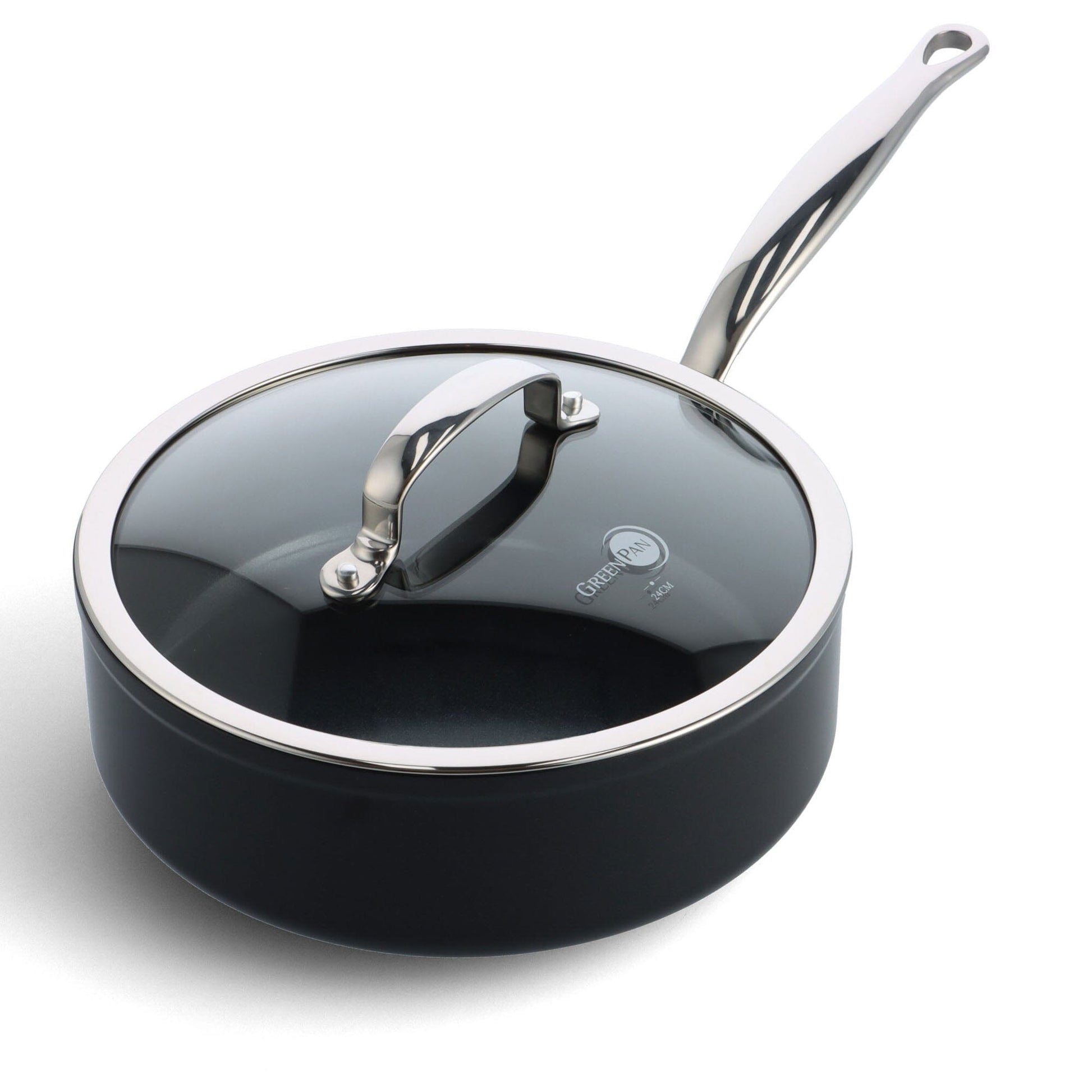 GreenPan - Barcelona Stoofpan met keramisiche antiaanbaklaag met deksel 24 cm Braadpan GreenPan