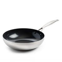 GreenPan - Geneva 4-delige Pannenset 24/24/28 cm - koekenpan + stoofpan met deksel + wokpan Pannenset GreenPan