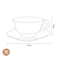 &Klevering - Kop en Schotel Whip - Geel - Set Van 2 Cappuccino kopjes &Klevering