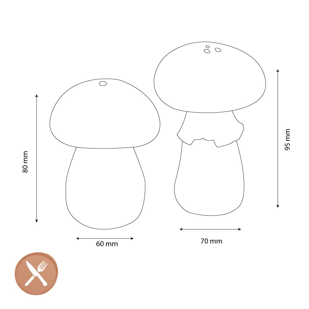 &Klevering - Salt & Pepper - Ensemble sel et poivre champignons &Klevering