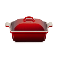 Plat à four Le Creuset avec couvercle - Rouge cerise - 23 cm