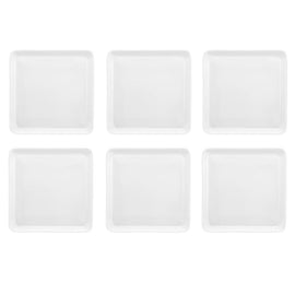Médard de Noblat - Assiette plate carrée Yaka blanche 25,5x25,5 cm (lot de 6) Bezig met laden...
