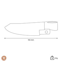 Messermeister - 20 cm lange leren schede voor het Overland koksmes Messen holster Messermeister