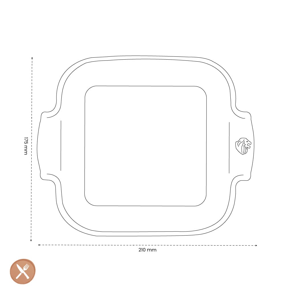 Peugeot - Appolia Ovenschaal Vierkant 21 cm Saffraangeel Ovenschaal Peugeot