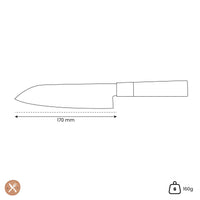 Satake - Japanse santoku mes Magnolia Wood 17 cm Santokumes Satake