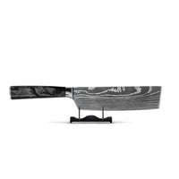 Couteaux Shinrai - Nakiri en époxy onyx imprimé damas, 18 cm, Nakirimes Shinrai