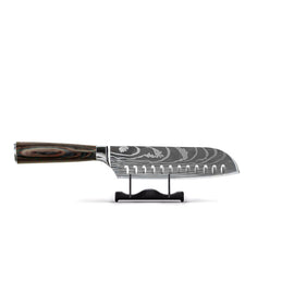Japanese Damascus Print Santoku 18cm Shinrai Knives - Damascus Print Santoku 18 cm Santokumes Shinrai Knives