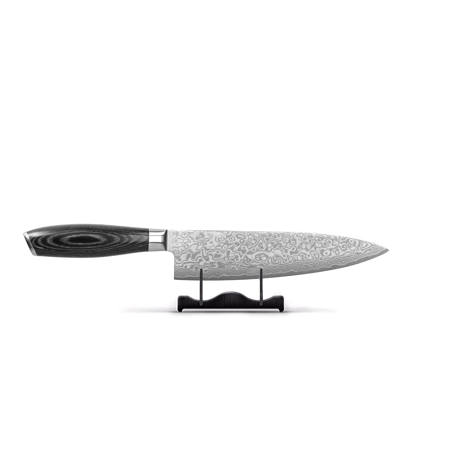 Shinrai Knives - Damast Pakka Wood 2-delige Messenset - Koksmes + Santoku mes Messenset Shinrai Knives