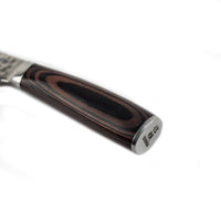 Shinrai Knives - Hammered RVS 6-delige Messenset + Magnetisch Messenblok Scalae - Acacia hout Messenset met blok Shinrai Knives