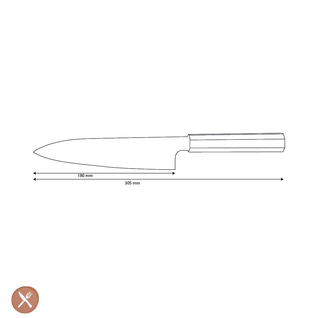 Shinrai Knives - Kigami Exclusive Damascus Santoku mes 18 cm Santokumes Shinrai Knives