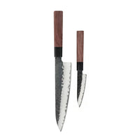 Shinrai Knives - Kurayami 2-delige Damascus Messenset - Koksmes + Schilmes Messenset Shinrai Knives