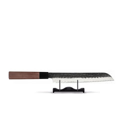 Shinrai Japon - Couteau à pain Kurayami Damas 20 cm Shinrai Knives - Kurayami 3-delige Damascus Messenset - Koksmes + Broodmes + Schilmes Messenset Shinrai Knives
