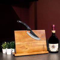 Shinrai Knives - RVS Gladiator Koksmes met holster - Zwart Outdoor koksmes Shinrai Knives