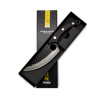 Shinrai Knives - RVS Gladiator Koksmes met holster - Zwart Outdoor koksmes Shinrai Knives