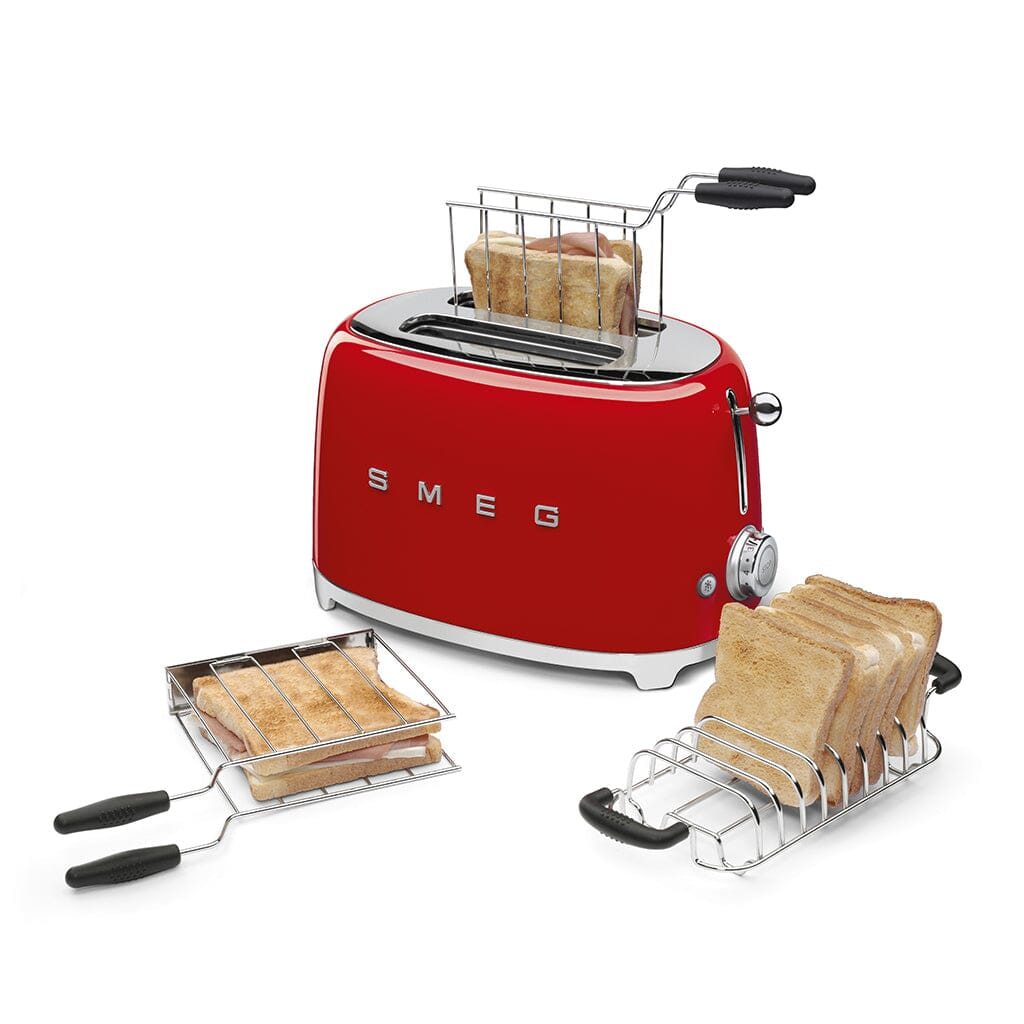 Smeg - Broodroosters | Rood | Jaren 50 | Toaster 2x2 Broodrooster Smeg