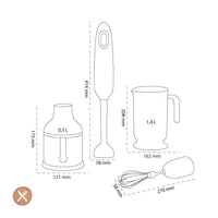 Smeg - Staafmixer | Zwart | Jaren 50 | Staafmixer met accessoires Staafmixer Smeg