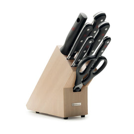Wusthof - Classic 7-piece knife set with beech wood block Wusthof - Classic 7-delige messenset met blok beukenhout Messenset met blok Wusthof