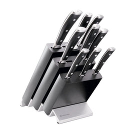 Wusthof - Classic Ikon 9-piece knife set with black knife block Wusthof - Classic Ikon 9-delige Messenset met zwart messenblok Messenset met blok Wusthof
