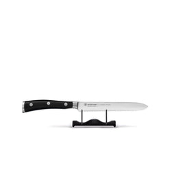 Wusthof - Classic Ikon Sausage knife with wave edge 14 cm Wusthof - Classic Ikon Worstmes met golfsnede 14 cm Vleesmes Wusthof