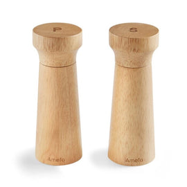 Amefa - Modern Salt and Pepper Mill Set 15 cm - Wood Amefa - Modern 2 piece Pepper&Salt mills set wood 15cm - in gift box Amefa