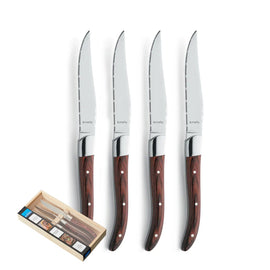 Amefa - Royal Steak 4 Steak Knives - Maroon Brown Amefa - Royal Steak 4 Steakmessen - Maroon Brown Bestekset Amefa