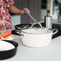 By C&P - Go Ivory Kookpan 20 cm met glazen deksel Kookpan By C&P