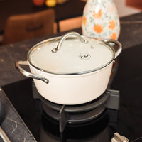 By C&P - Go Ivory Kookpan 20 cm met glazen deksel Kookpan By C&P