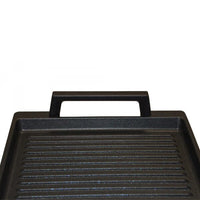 Eurolux - Grillplaat met grepen 41 x 24 x 2,5 cm - Flexinductie Grillplaat Eurolux