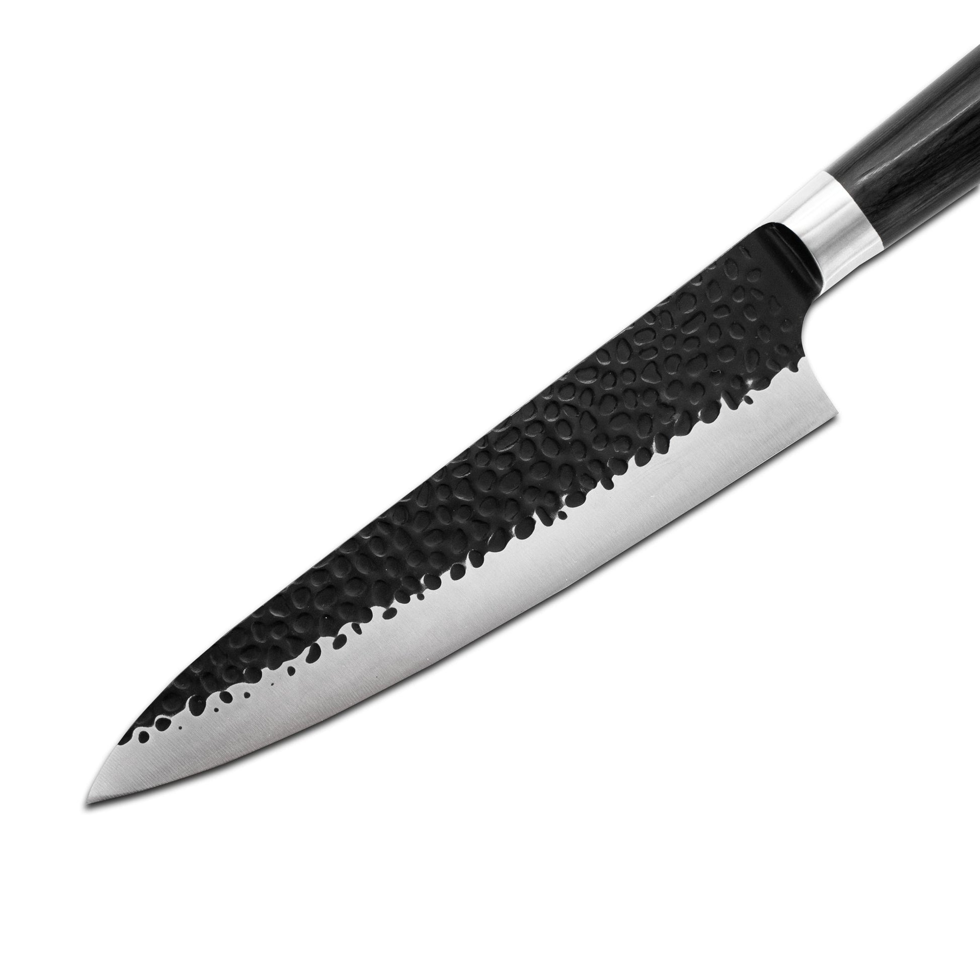 Hammered RVS Black - Koksmes 20 cm Shinrai Japan
