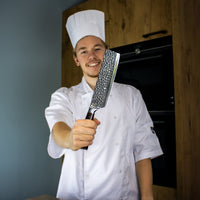 Hammered RVS Nakiri 18 cm Shinrai Japan