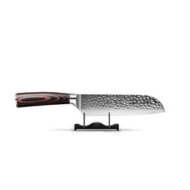 Shinrai Knives - Hammered stainless steel Santoku knife 18 cm Hammered RVS Series - Santoku mes (18cm) Shinrai Japan