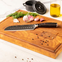 Japanse Damascus Print Series - Santoku mes (18cm) Keukenmessen Shinrai Japan