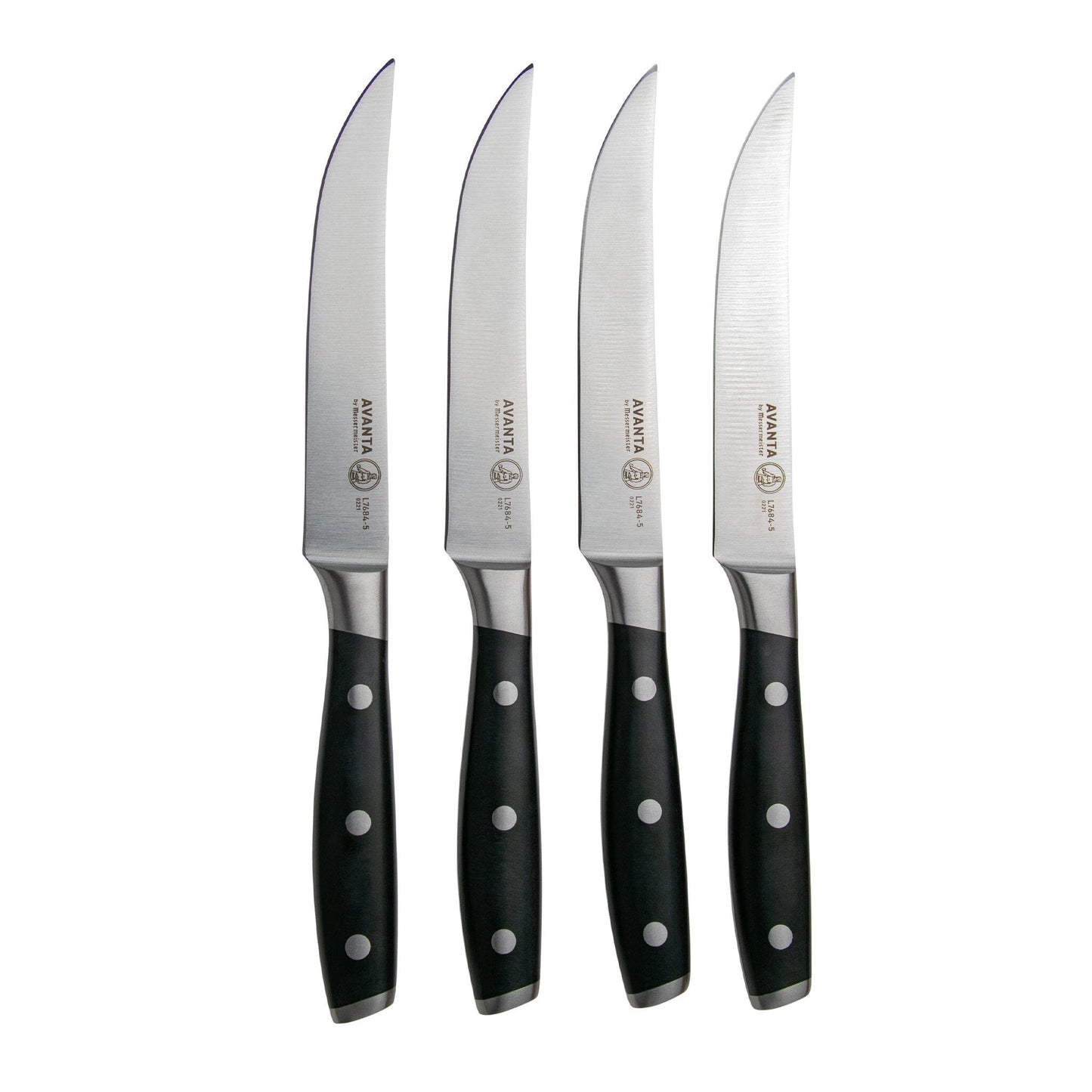 Messermeister - Avanta 4-delige zwarte steak messenset Messensets Messermeister