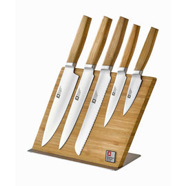Richardson Sheffield - Nomad 5 Piece Knife Set with Magnetic Knife Block - Bamboo Richardson Sheffield - NOMAD 5 pc magnetic knife block - bamboo Messenset met blok Richardson Sheffield