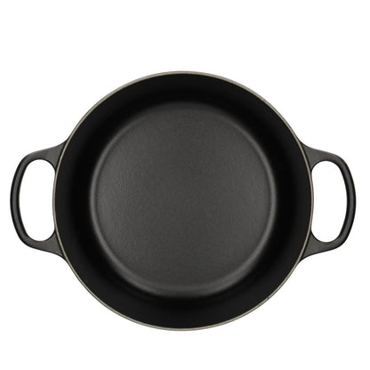 LeCreuset - Rôti- / Faitout Signature rond Noir Mat 24cm 4,2l (intérieur noir)