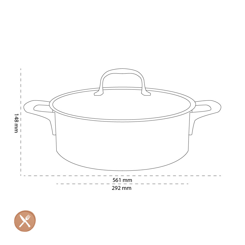 Demeyere - Atlantis 7 Low sauté pan with lid 28 cm