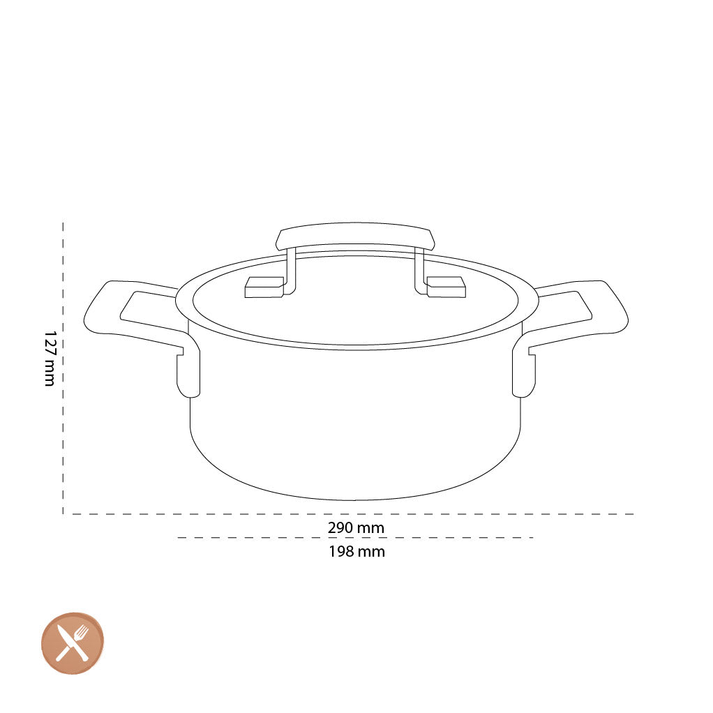 Demeyere - Industry 5 Casserole avec couvercle 18 cm