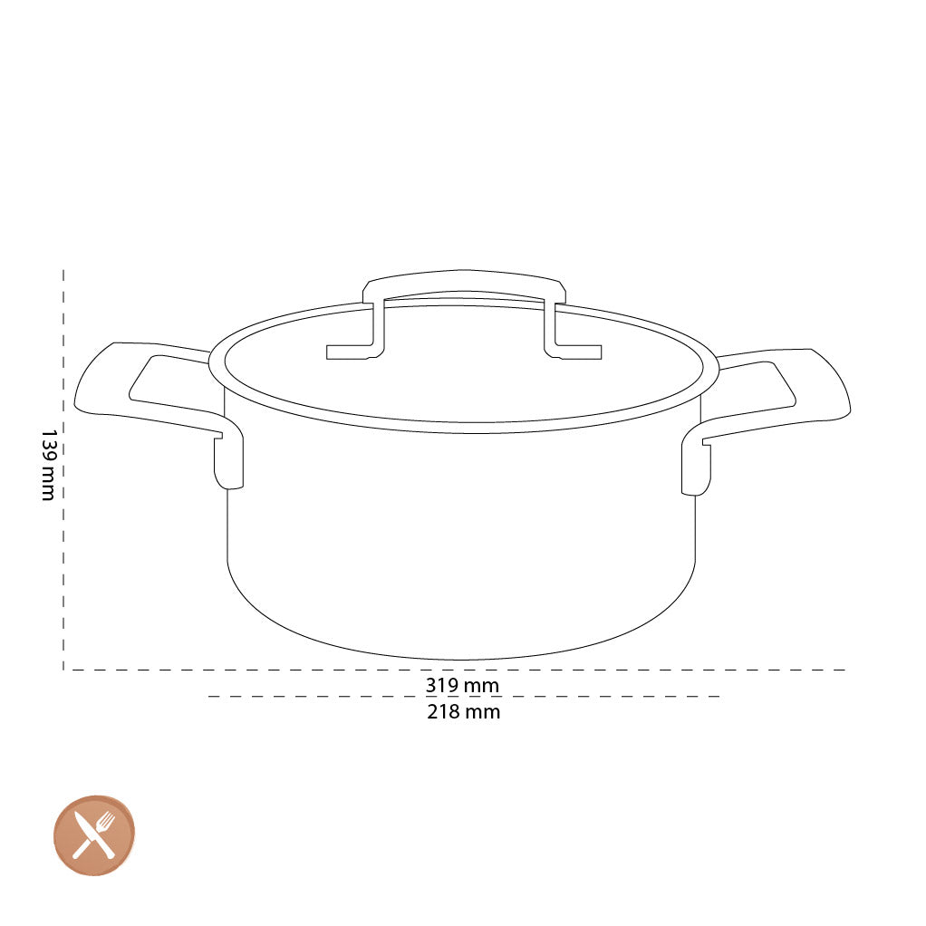 Demeyere - Industry 5 Cooking pan with lid 20 cm