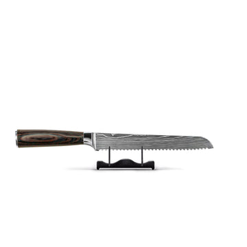 Shinrai Knives - Damascus Print Bread Knife 20 cm