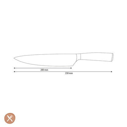 Shinrai Knives - Hammered stainless steel - Chef's knife 20 cm