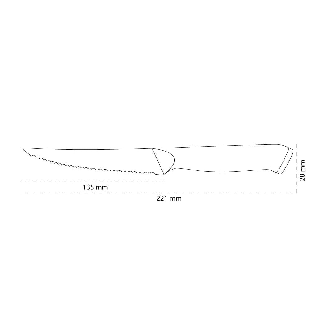 Shinrai Knives - Couteau à Steak Damas Série Eclipse 13 cm